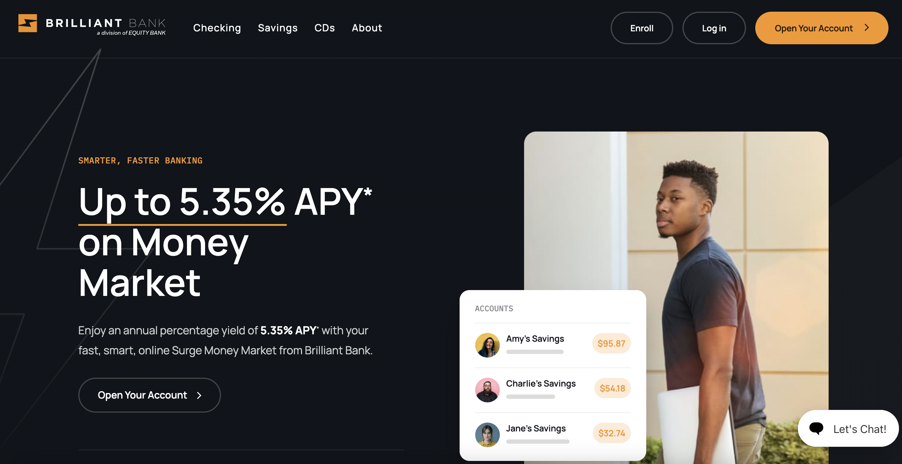 Brilliant Bank homepage brilliant bank review