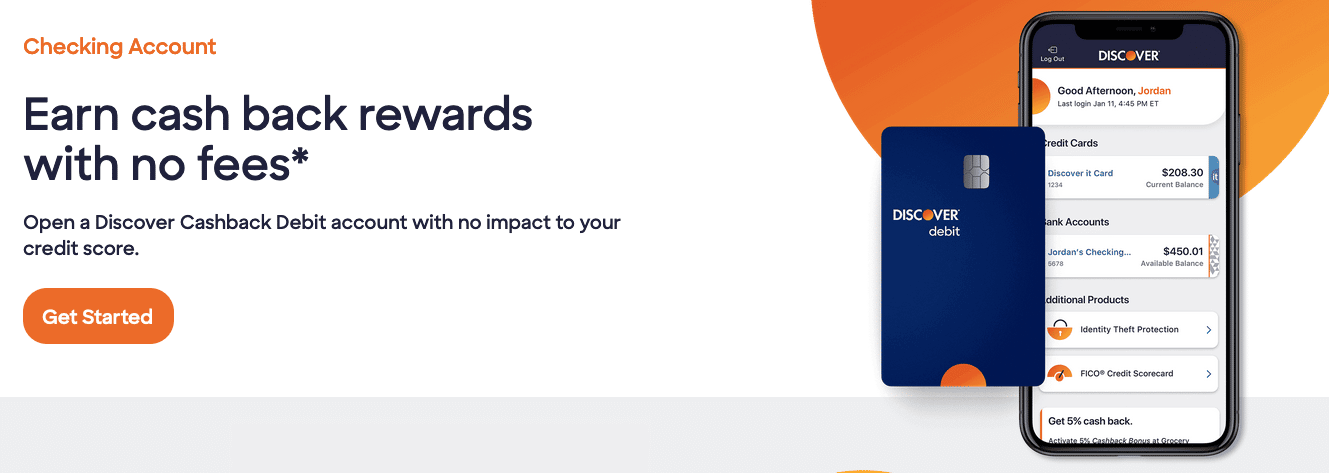 Discover Bank Review: cash back rewards screenshot