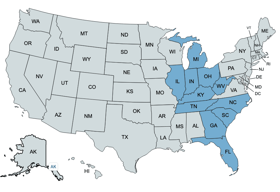 Fifth Third Bank regions Fifth Third Bank U.S. branch regions
