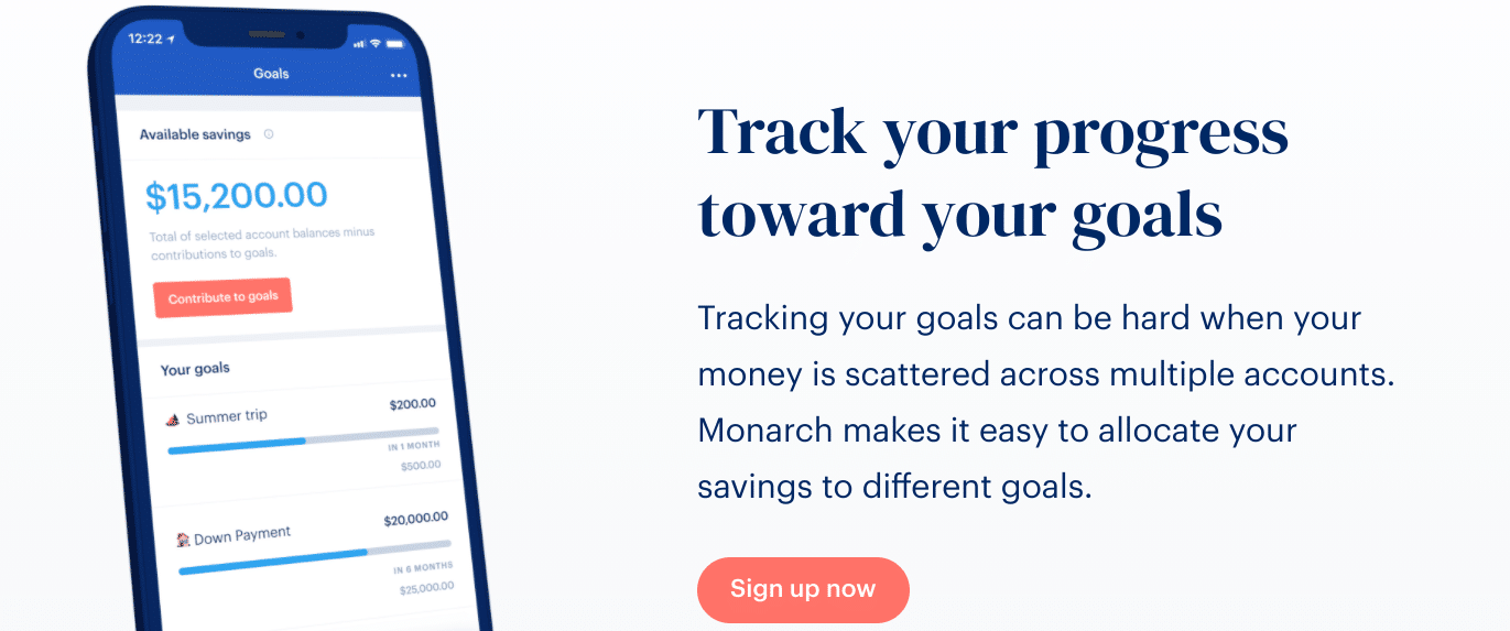 Monarch money goals Monarch Money Review: Goal Tracking