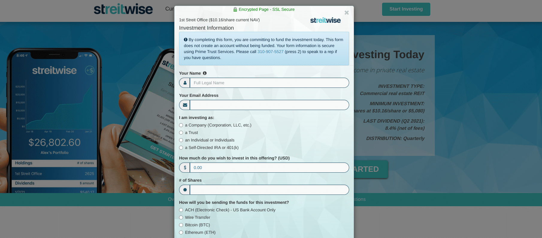 Streitwise sign-up process Streitwise sign-up process