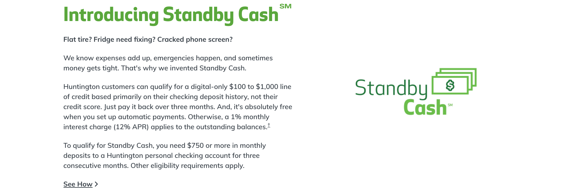 Huntington Bank Standby Cash Huntington Bank Standby Cash