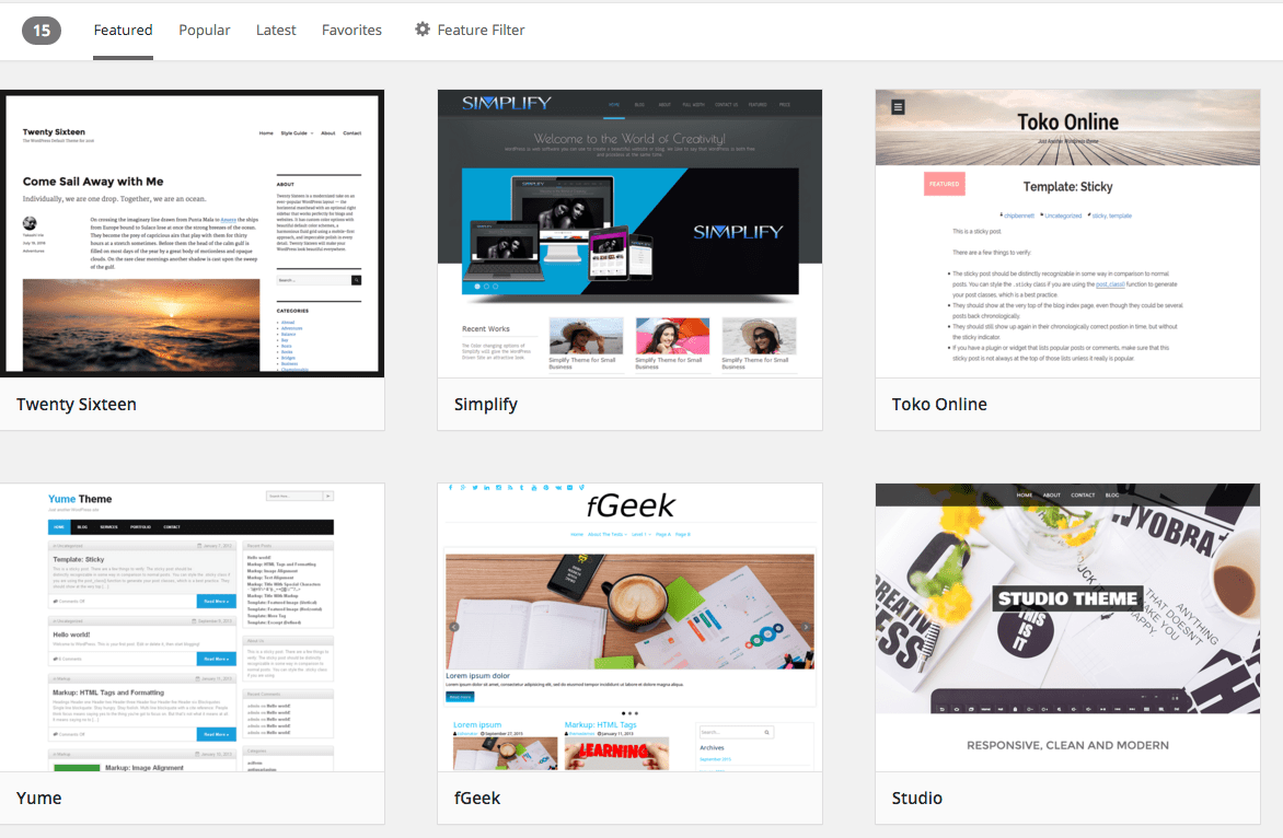 Free Themes Start a personal blog: pick a theme